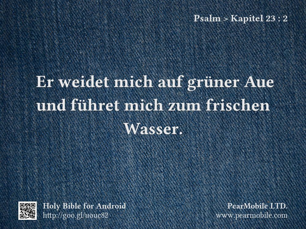 Psalm, Kapitel 23:2